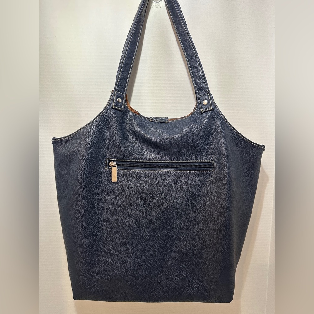 OKPTA 2in1 Navy Blue Tote Bag and removable pouch